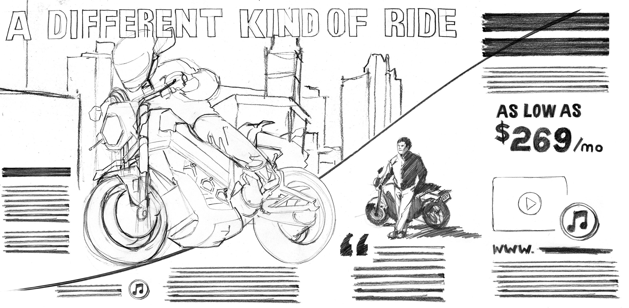 Brammo Motorcycle brochure initial flow pitch 