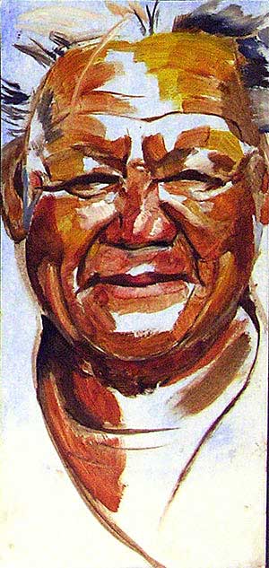 Face 4 oil on panel 30 min color study 