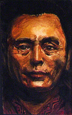 Face 1 oil on panel 30 min color study 