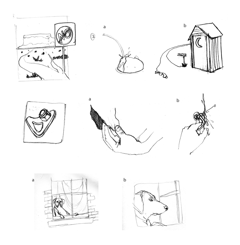 Series of draft illustrations to choose from for Tech Tips Section of Climbing Magazine