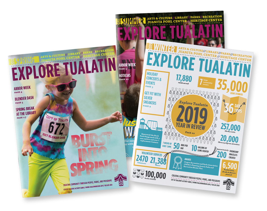 Tualatin Parks and Recreation Activities catalog cover art collection
